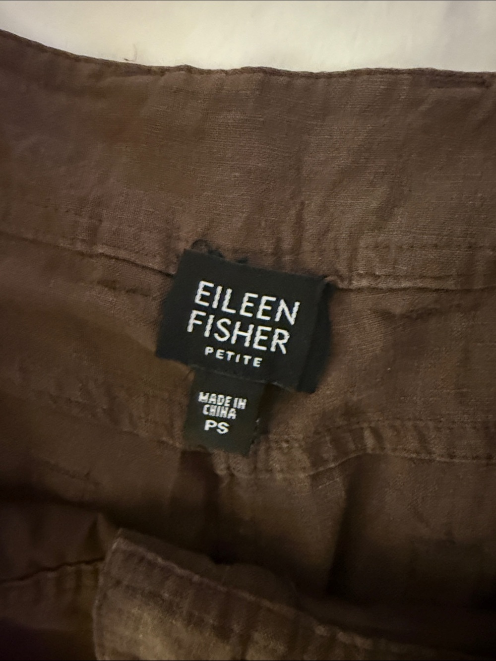 Eileen Fisher Wide-Leg Linen Blend Pants - Dark Brown - Picture 2 of 9